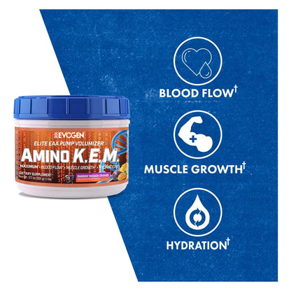 Volumizador En Polvo Eaa Bcaa Para Crecimiento Muscular E Hidratacion Sabor Naranja Pasión 30 Porciones