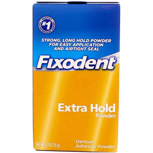 Fixodent Polvo Adhesivo Extra Para Dentaduras Postizas 4 Unidades Ajuste Fuerte Y Duradero