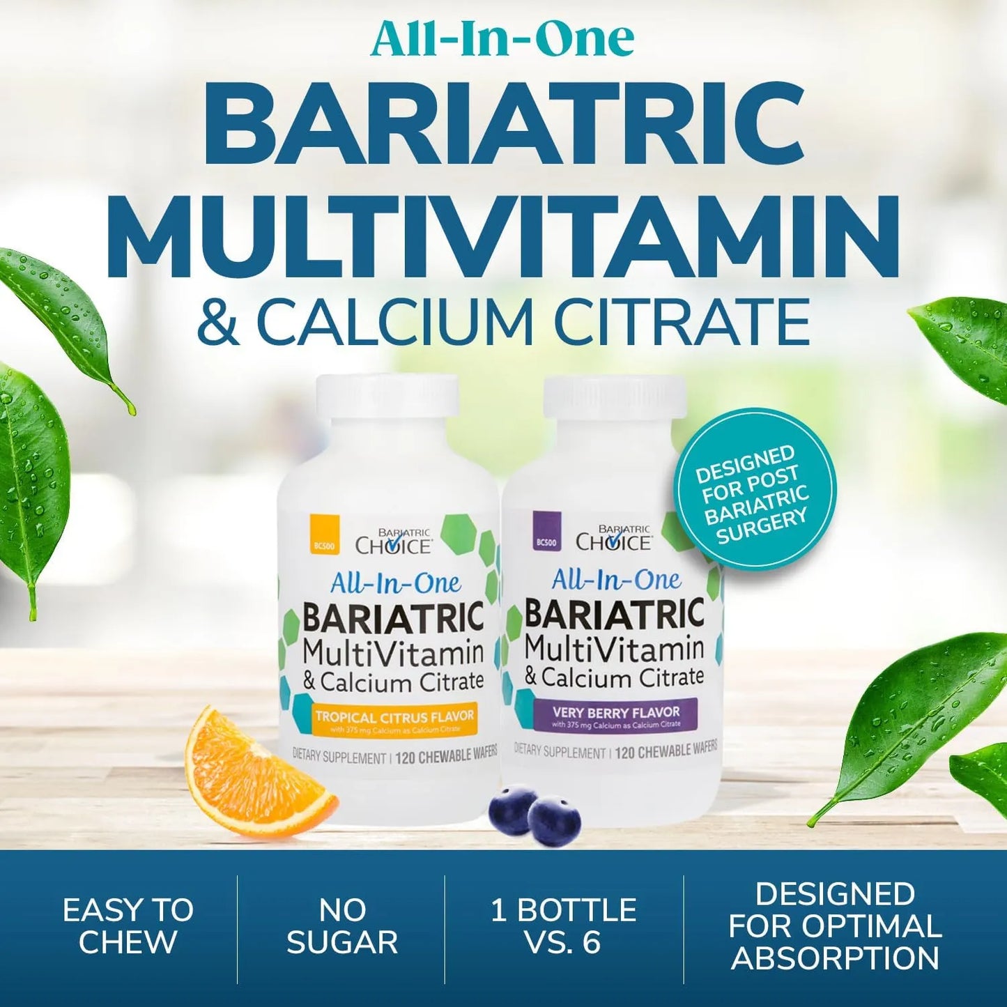 Multivitamina Bariatrica Todo En Uno 375 Mg 120 Und Sabor Muy Berry