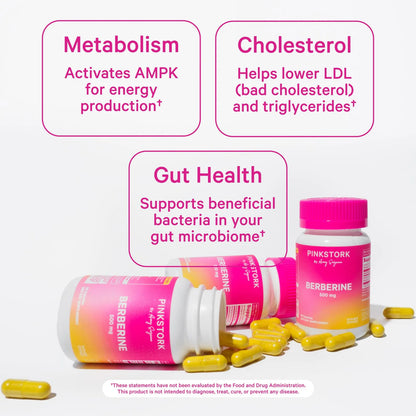 Berberina 500 Mg 30 Cápsulas Soporte Metabolismo Salud Cardíaca Y Hormonal