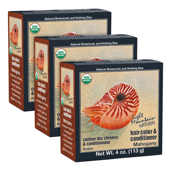 Tinte Y Acondicionador Semipermanente Caoba Henna Natural Sin Quimicos