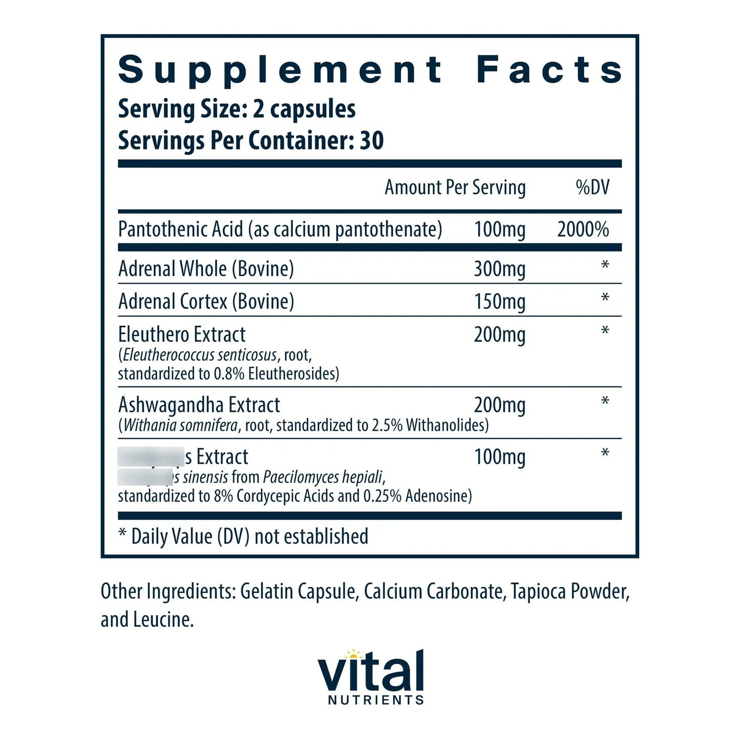 Suplemento Apoyo Suprarrenal 60 Capsulas Funcion Glandulas Manejo Cortisol