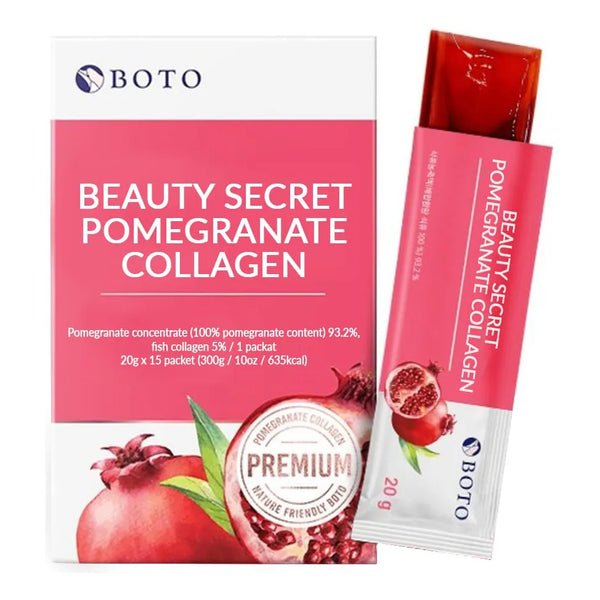 Colageno De Granada 20g Bajo Peso Molecular Sabor Fruta 15 Paquetes