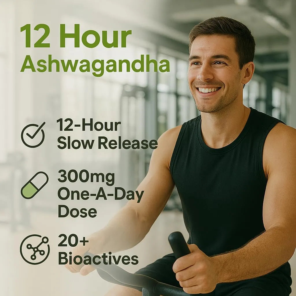 Ashwagandha 300 Mg Liberacion Avanzada 12 Horas Suplemento Estrés Sueño Energía