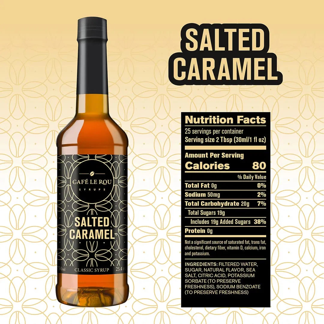 Café Le Rou Jarabe De Café Variado Paquete De 5 Sabores Premium 25.4 Onzas