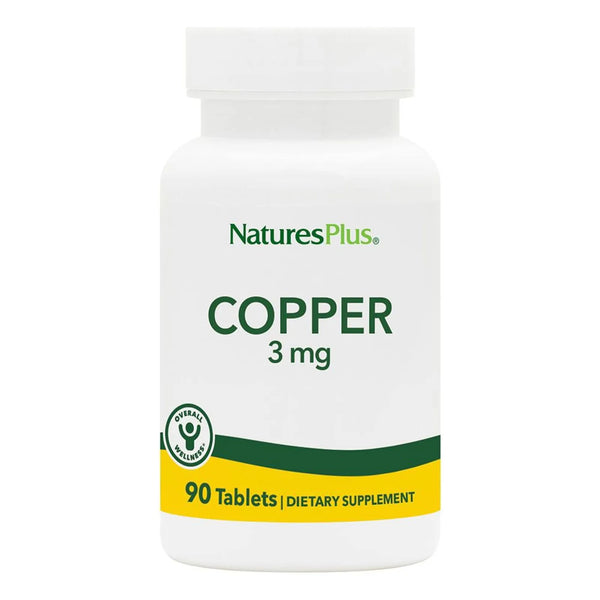Cobre 3 Mg 90 Tabletas Apoya El Bienestar General Sin Gluten