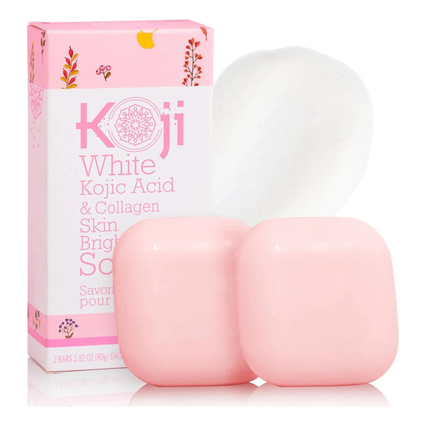 Koji White Jabon Aclarar Piel Acido Kojico Y Colageno 2 Unidades