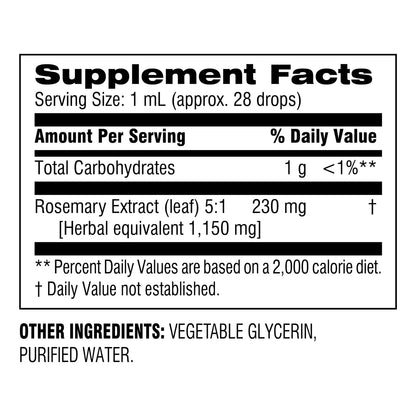Extracto Liquido De Hoja De Romero Sin Alcohol Gotas Accion Rapida 1 Onza