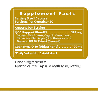 Coq10 Fermentada 100 Mg 50 Capsulas Soporte Cardiovascular Vegano