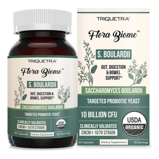 Saccharomyces Boulardii Organico 10 Mil Millones UFC Probiótico Intestinal Premium