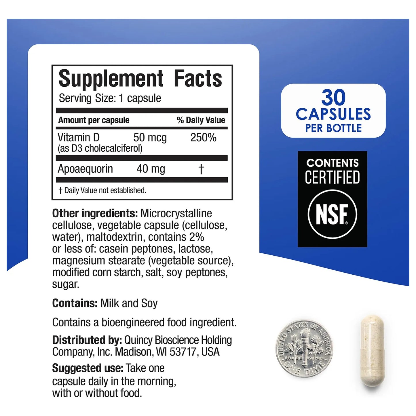 Fórmula Profesional 40 Mg Con Apoequorina Y Vitamina D 30 Cápsulas Pastillero Incluido