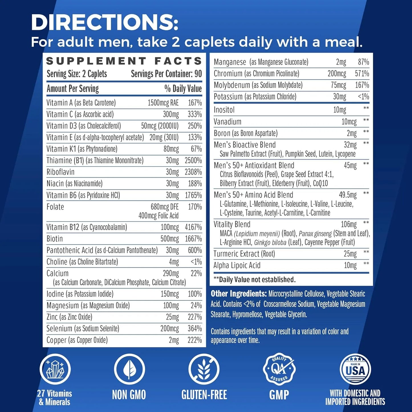 Multivitaminico Ultra 360 Hombres 50 Plus Con Vitaminas A C D E Zinc Selenio