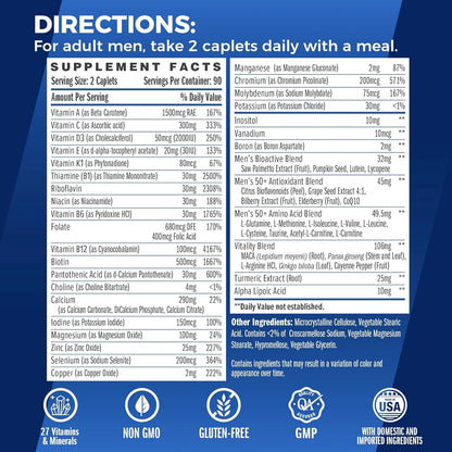 Multivitaminico Ultra 360 Hombres 50 Plus Con Vitaminas A C D E Zinc Selenio