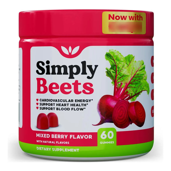 Gomitas SimplyBeets Para Presión Arterial Y Energía 60 Unidades