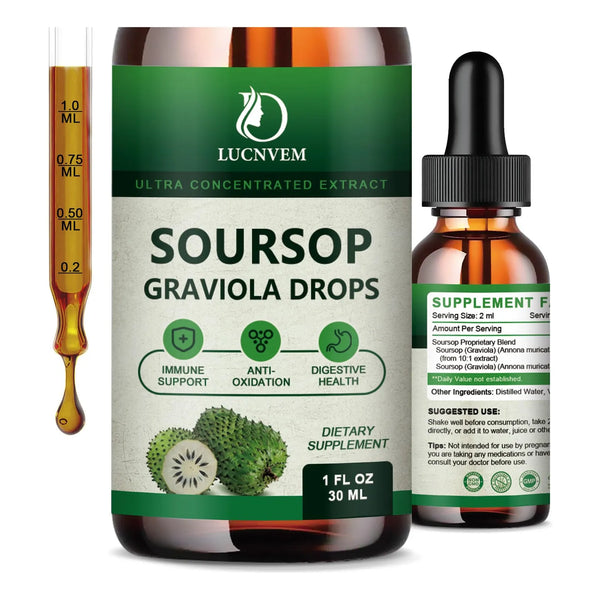 Gotas Líquidas Graviola 2000 Mg Extracto Orgánico Antioxidante Refuerzo Inmunológico
