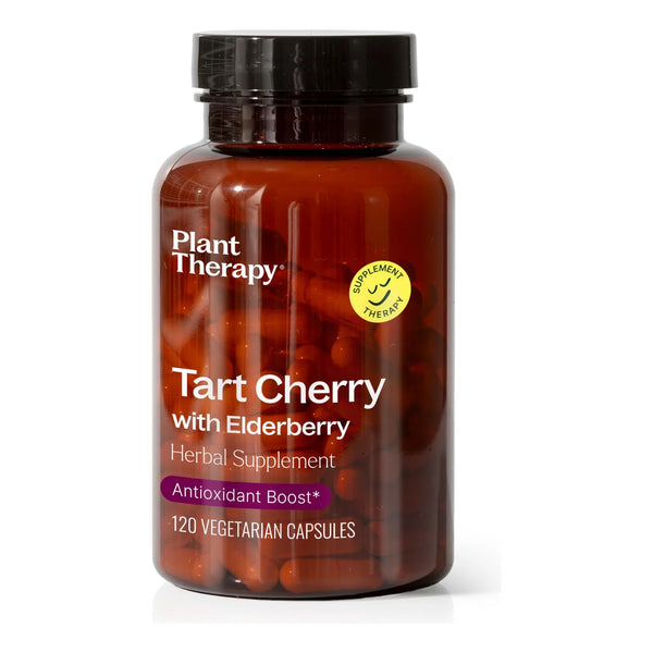 Cápsulas De Cereza Ácida Con Saúco Refuerzo Inmunológico Y Sueño 120 Vegetarianas