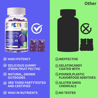 Gominolas Glucosamina Condroitina MSM Elderberry Soporte Articular Adultos