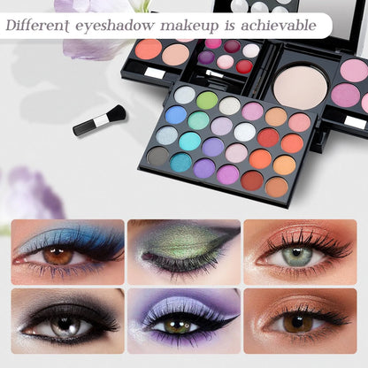 Kit De Maquillaje Portátil Nymph 24 Sombras Colorete Brillo Labios Cepillos