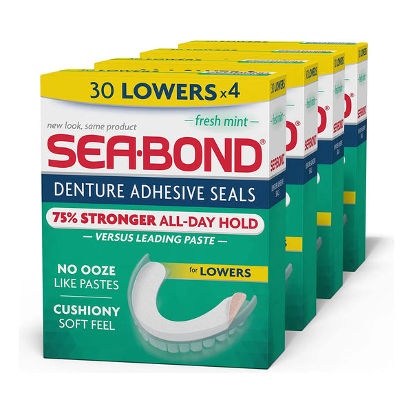 Sellos Adhesivos Para Dentaduras Postizas Menta Fresca Sujecion Duradera