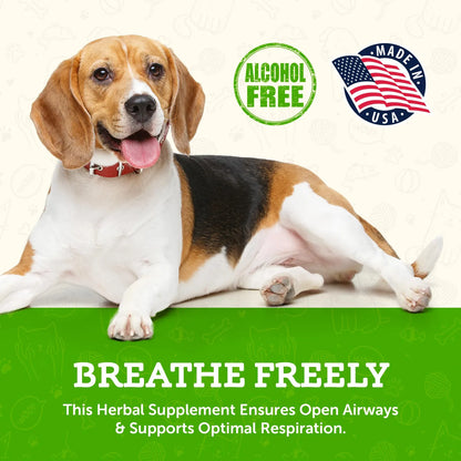 Breathe EZ Suplemento Respiratorio Para Perros Y Gatos Formula Herbal 2 Oz