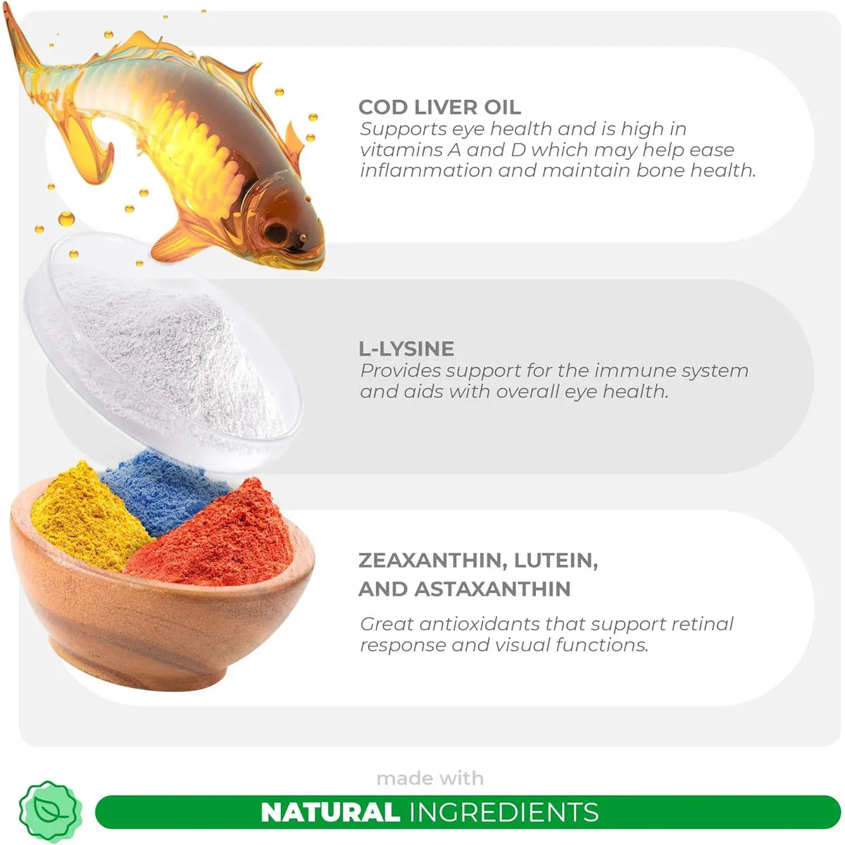 Apoyo Ocular Para Perros 90 Masticables Suaves Omega 3 Salud Visual