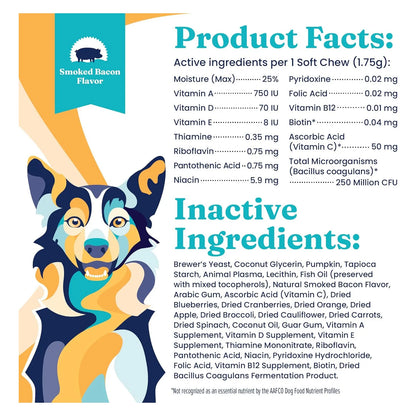 Multivitaminico Masticable Para Perros Con Vitaminas C A B12 E Probióticos