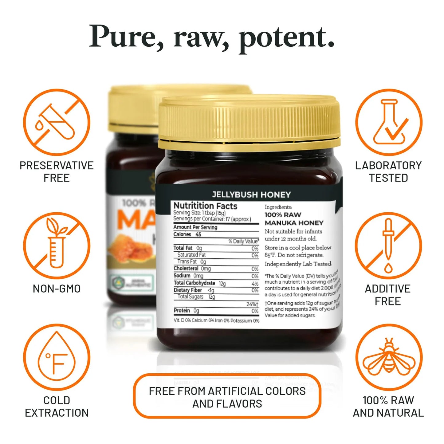 Miel Cruda Manuka Mgo 510 Npa 15 Medicinal Antibacteriana 8.8 Onzas Importado Estados Unidos