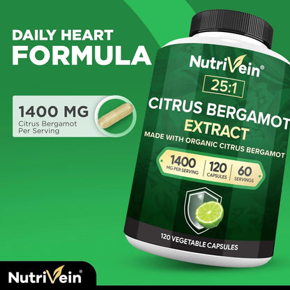 Extracto De Bergamota Citrica 1400 Mg 251 120 Capsulas Nutrivein Suplemento Premium
