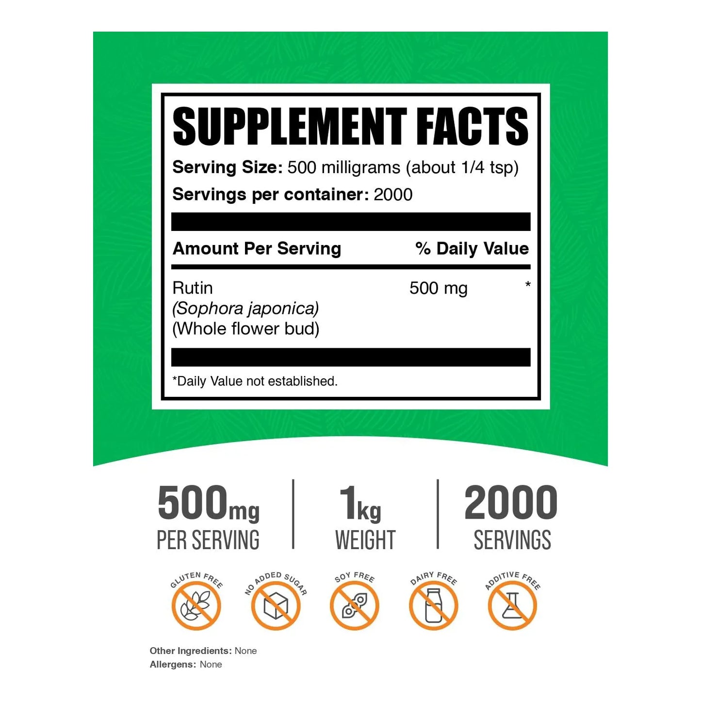 Polvo De Rutina De Sophora Japonica Antioxidante 500 Mg 1 Kg