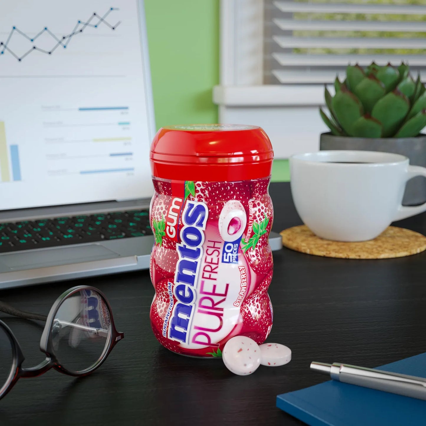 Mentos Pure Fresh Goma De Mascar Sin Azucar Con Xilitol Sabores Variados 6 Botellas