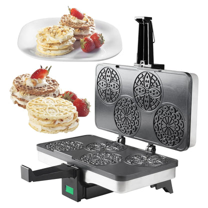 Plancha Pizzelle Italiana Mini Cucinapro 4 Galletas Antiadherente Envio Gratis