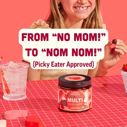 Llama Naturals Gomitas Multivitamínicas Para Niños Veganas Con Fruta Real