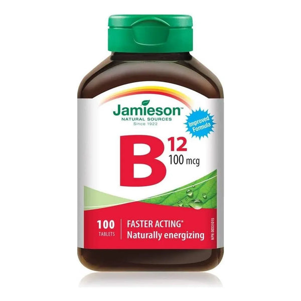 Jamieson B12 Metilcobalamina 100 Mcg 100 Tabletas Energía Natural