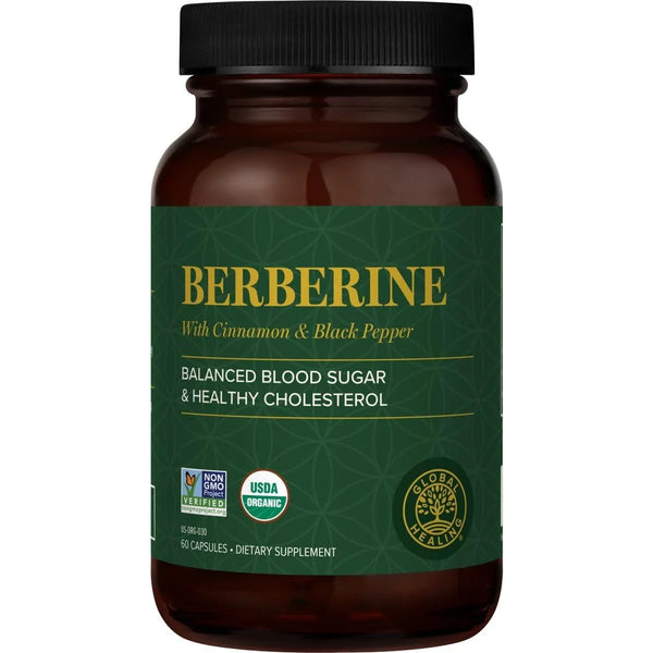 Berberina Organica Con Canela Y Pimienta Negra 1200 Mg 60 Capsulas