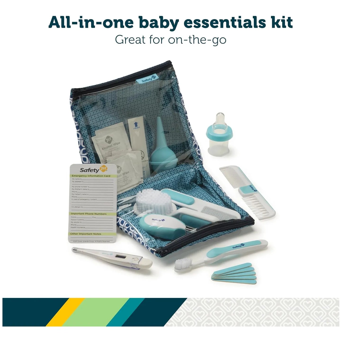 Kit De Cuidado De Bebé Deluxe 25 Piezas Azul Seguridad Y Comodidad