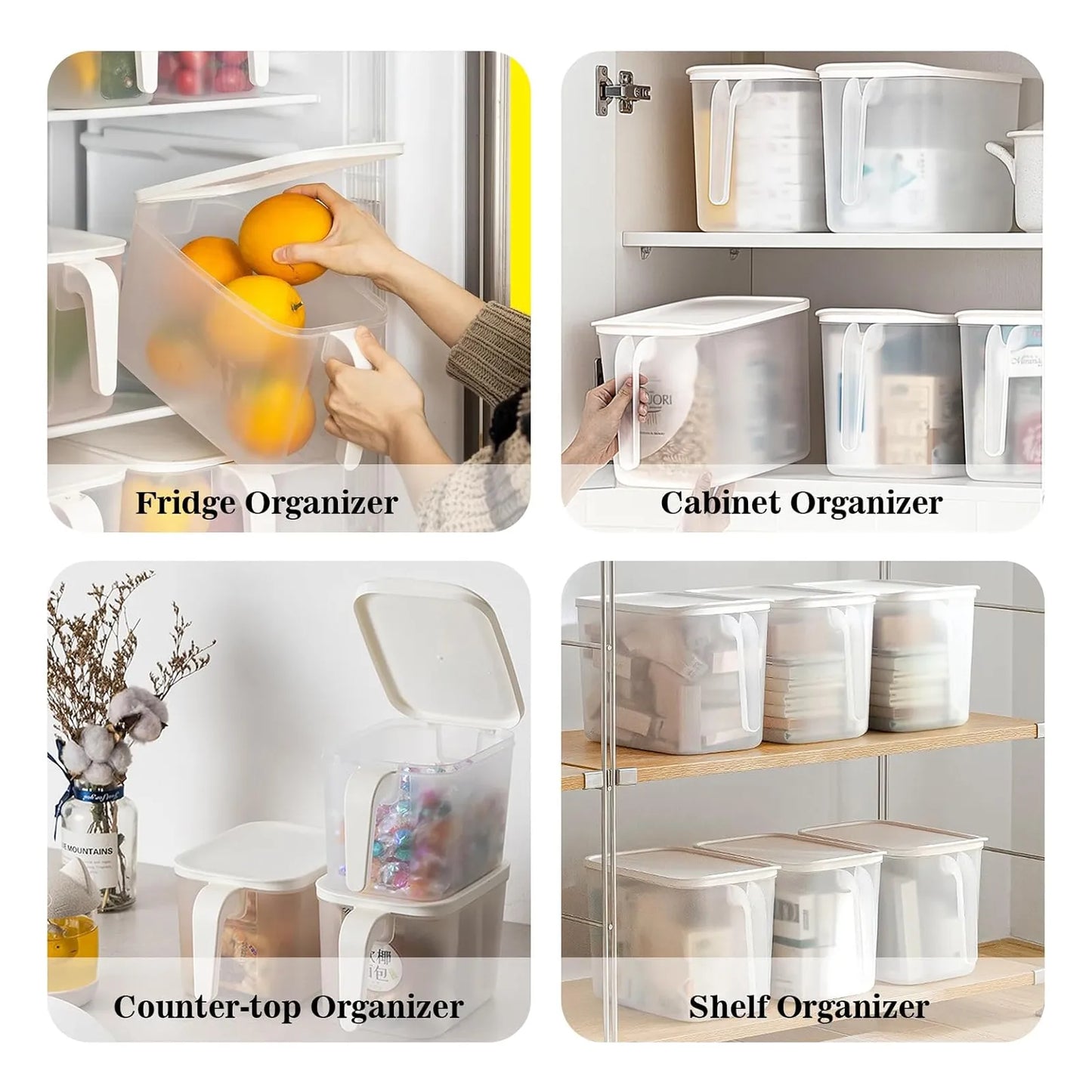 Contenedores De Almacenamiento MineDecor 4 Unidades Organiza Alimentos Frescos Y Ahorra Espacio