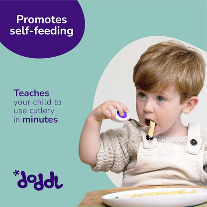 Set Cubiertos Niños 12 Meses Doddl Cuchara Tenedor Ergonómico Alimentación Autónoma