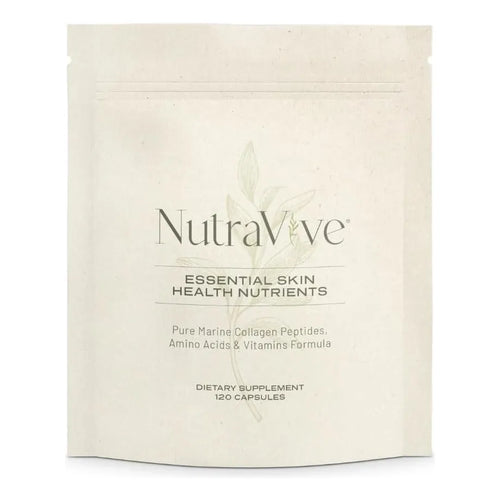NutraVive Colágeno Marino 10X Potencia Reduce Arrugas Firmeza Piel Suplemento