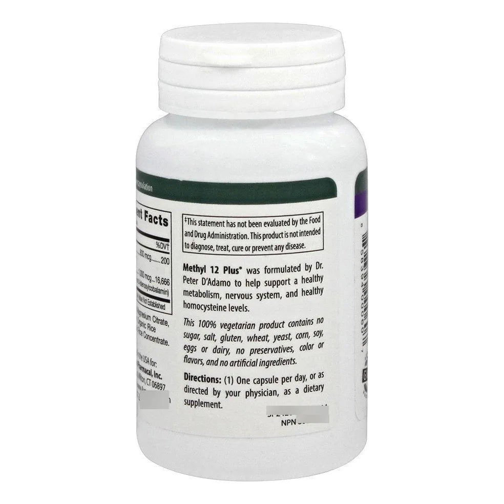 Metil 12 Plus Suplemento Con Vitamina B12 60 Capsulas Energia Y Bienestar