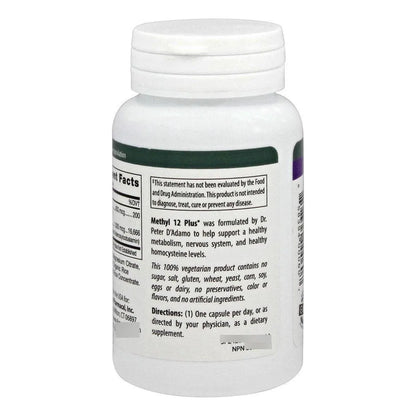 Metil 12 Plus Suplemento Con Vitamina B12 60 Capsulas Energia Y Bienestar
