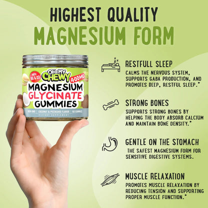 Gomitas De Magnesio 400 Mg Con B6 Y D3 Para Dormir Y Relajación Muscular