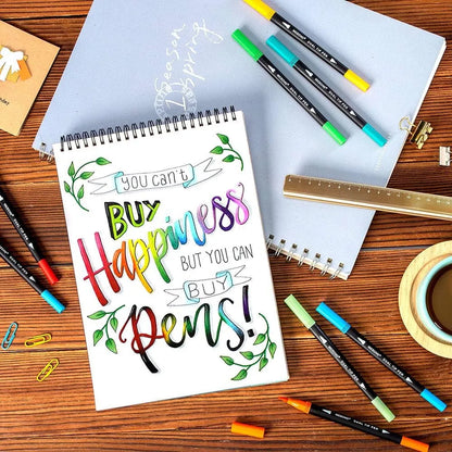 Nicecho Art Markers Dual Brush Pen 60 Colores Marcadores Profesionales Punta Fina Y Pincel