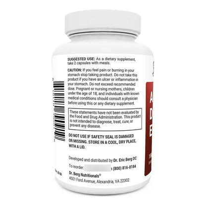 Dr Berg Enzimas Digestivas Avanzadas Con Vinagre De Sidra De Manzana 180 Capsulas