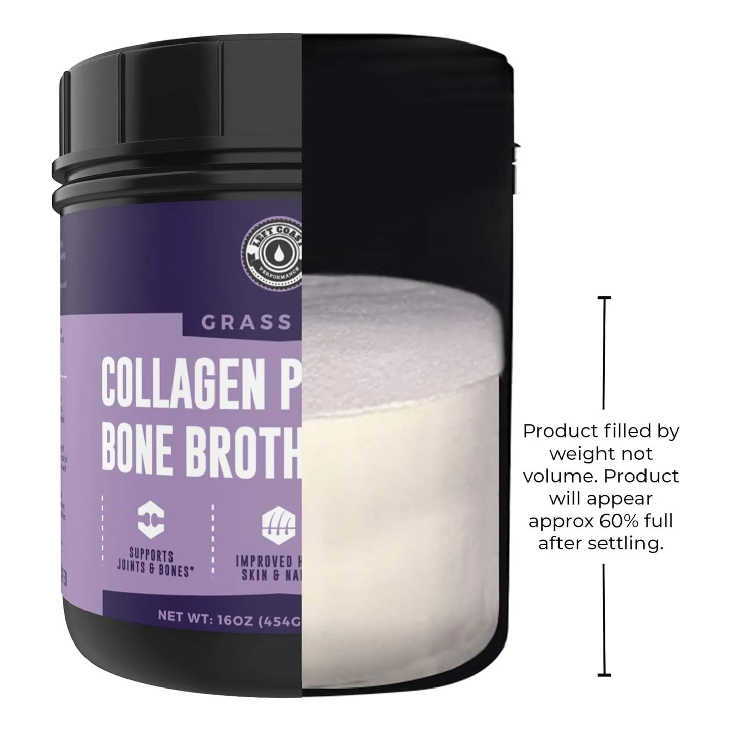 Polvo De Caldo De Huesos Con Colágeno Hidrolizado 454g Salud Articular Y Piel Radiante