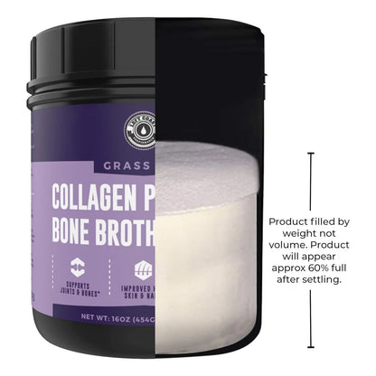 Polvo De Caldo De Huesos Con Colágeno Hidrolizado 454g Salud Articular Y Piel Radiante