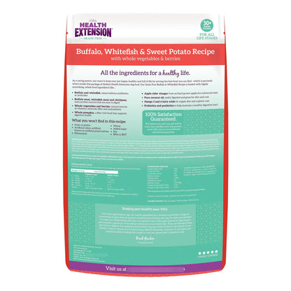 Alimento Seco Para Perros Búfalo Y Pescado Blanco Sin Granos 10Lb Nutrición Premium