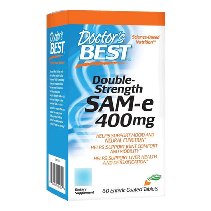 Tabletas Doctors Best SAM-e Doble Fuerza 0.4 G Con Envoltura Entérica Mejora Estado De Ánimo Y Salud Cognitiva