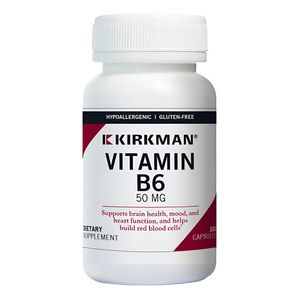 Vitamina B6 50 Mg Hipoalergenica 100 Capsulas Vegetarianas Sin Gluten Ni Caseina