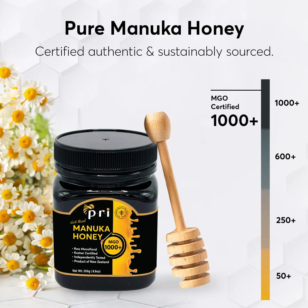 Miel De Manuka Cruda Monofloral Certificada Mgo 1000 Beneficios Medicinales