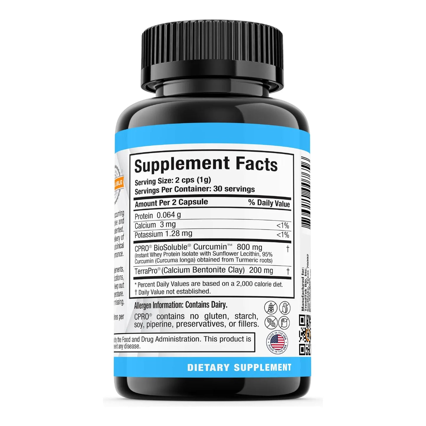 Capsulas Desintoxicacion Curcuma Organica Proteina Biosoluble 60 Unidades